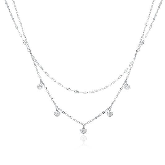 Collana doppia 5 Cuori e Catena Sunflower