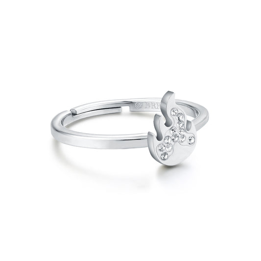 ANELLO FIAMMA REGOLABILE CON CRISTALLI