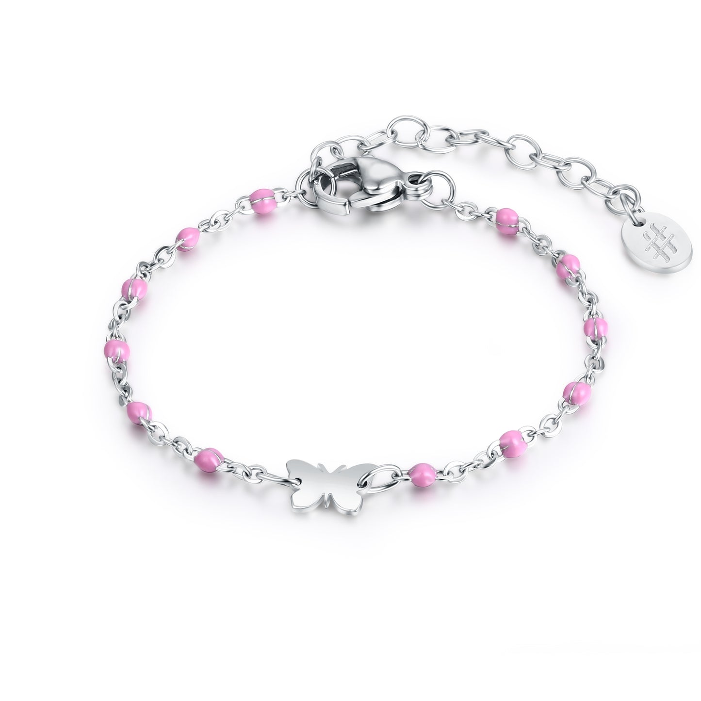 Bracciale Bimba Farfalla Catena Viola