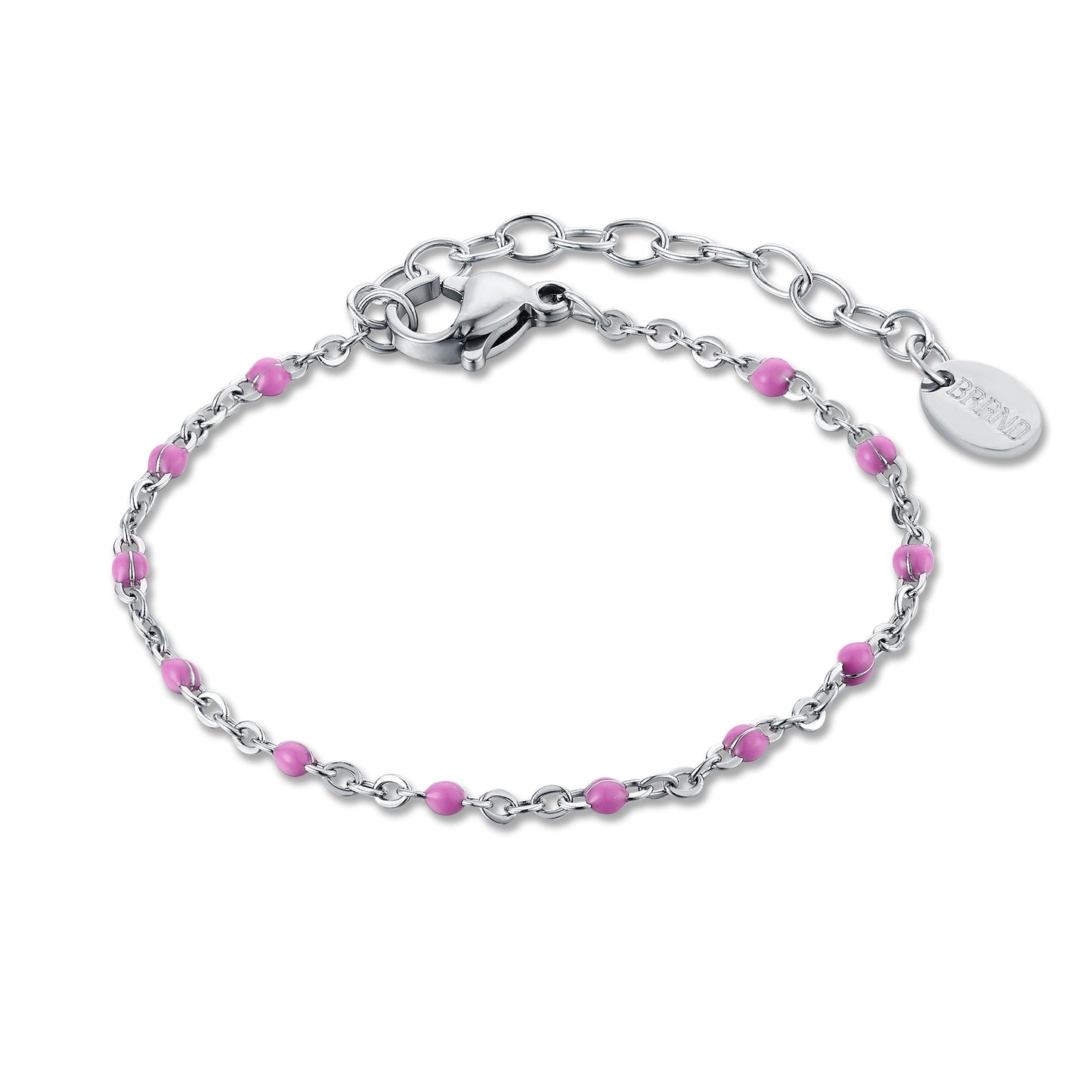 Bracciale Catena Smalto Viola