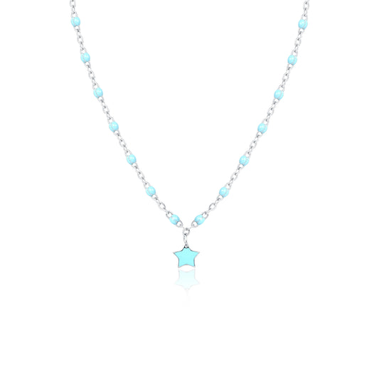 Collana Bimba Stella Turchese