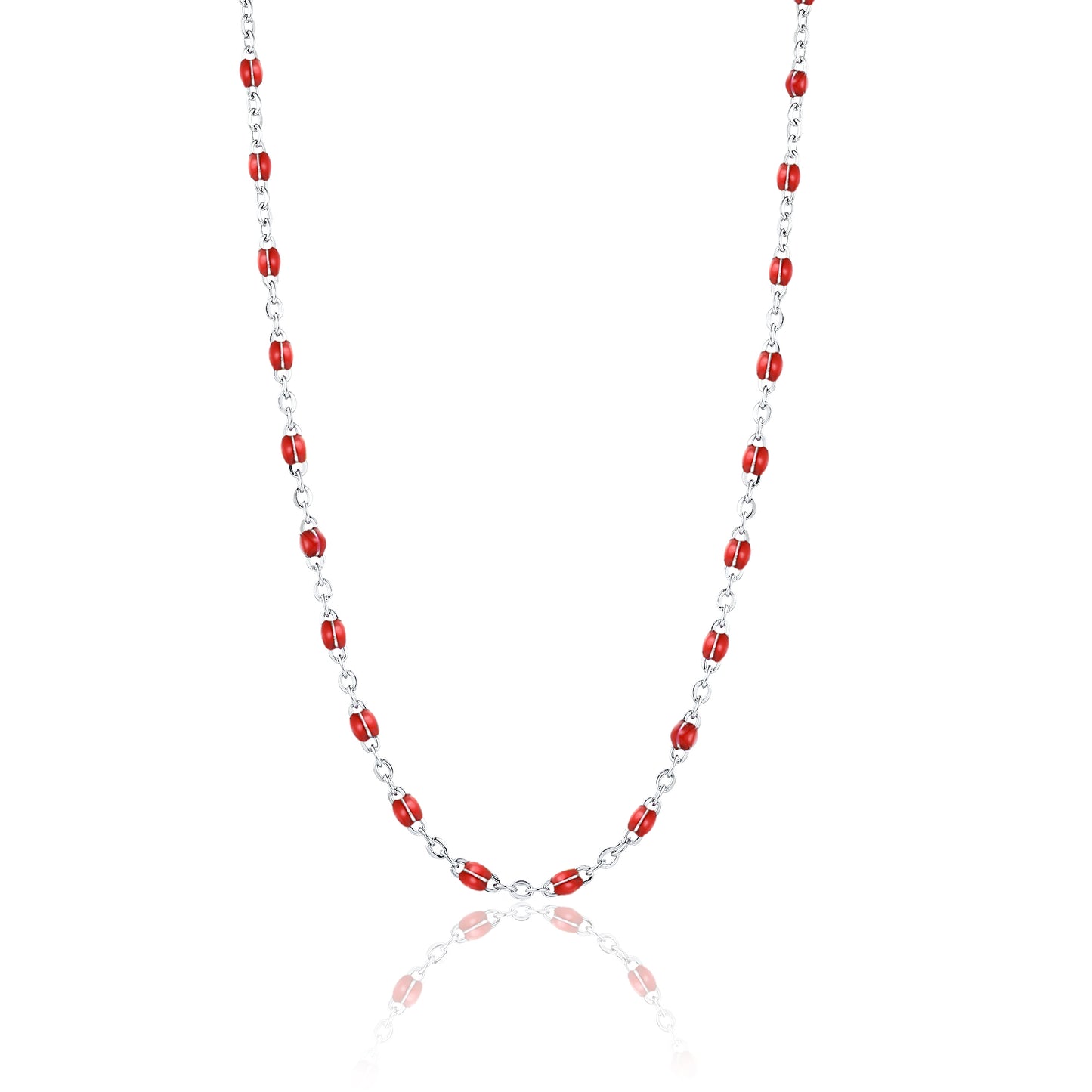 Collana Catena Smalto Rosso