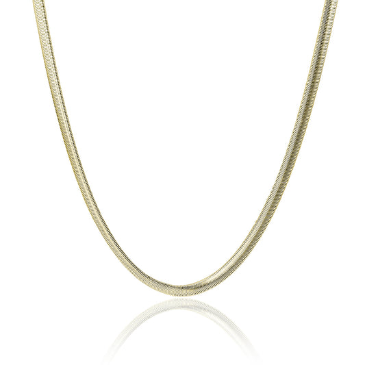 Collana Catena Snake Acciaio Pvd Oro