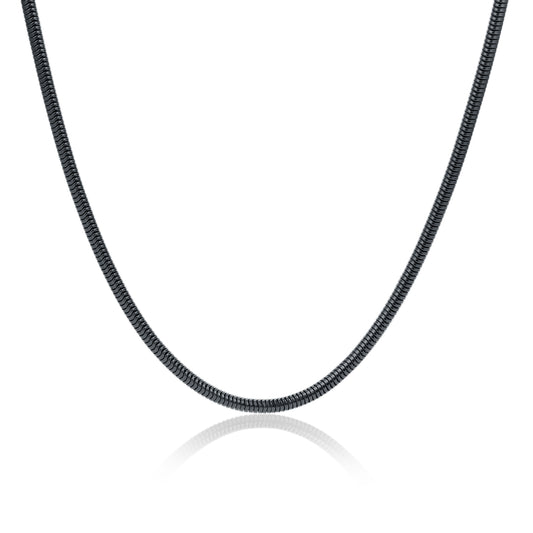 Collana catena coda di topo PVD nero