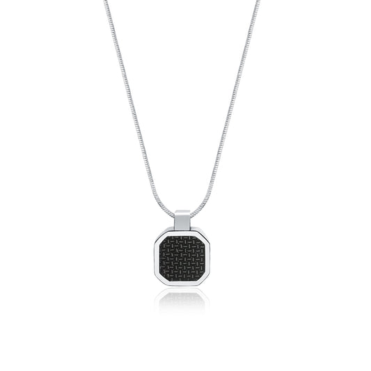 Collana ottagono con fibra di carbonio