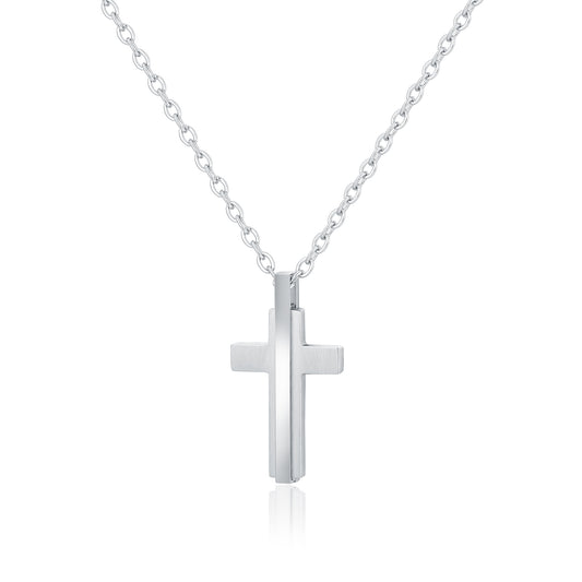 Collana croce satinata