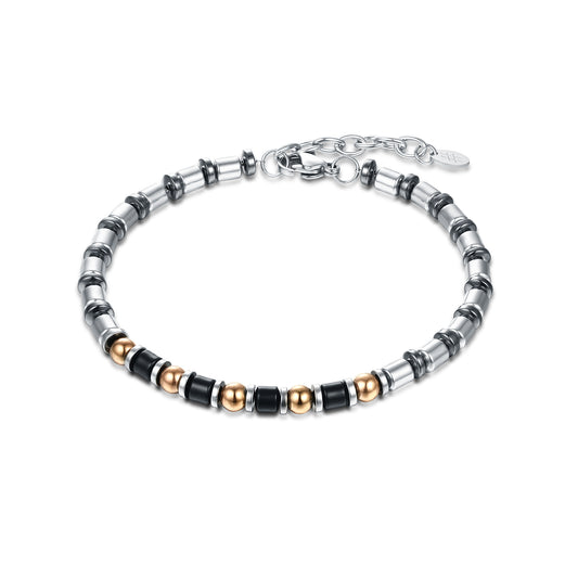 Bracciale Uomo Acciaio e Ematite