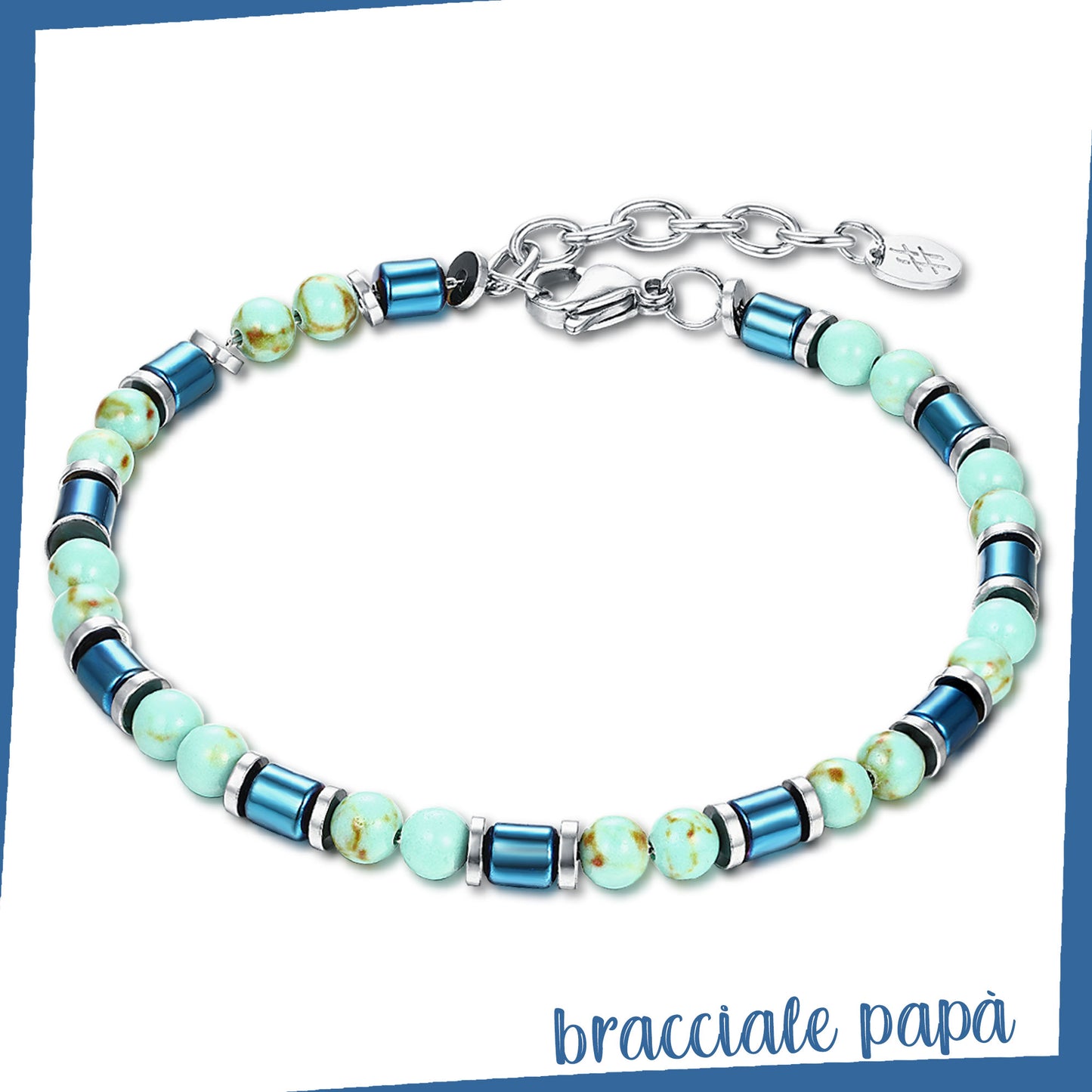 Bracciale Uomo Pietre e Ematite PAPA’
