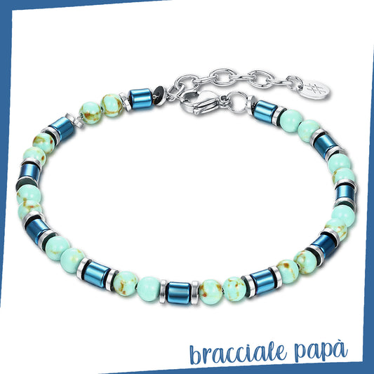 Bracciale Uomo Pietre e Ematite PAPA’