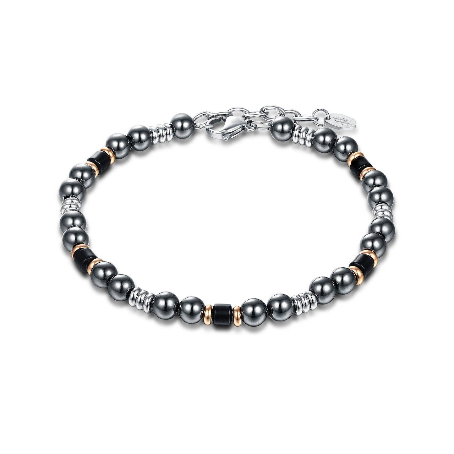 Bracciale Uomo Acciaio e Ematite