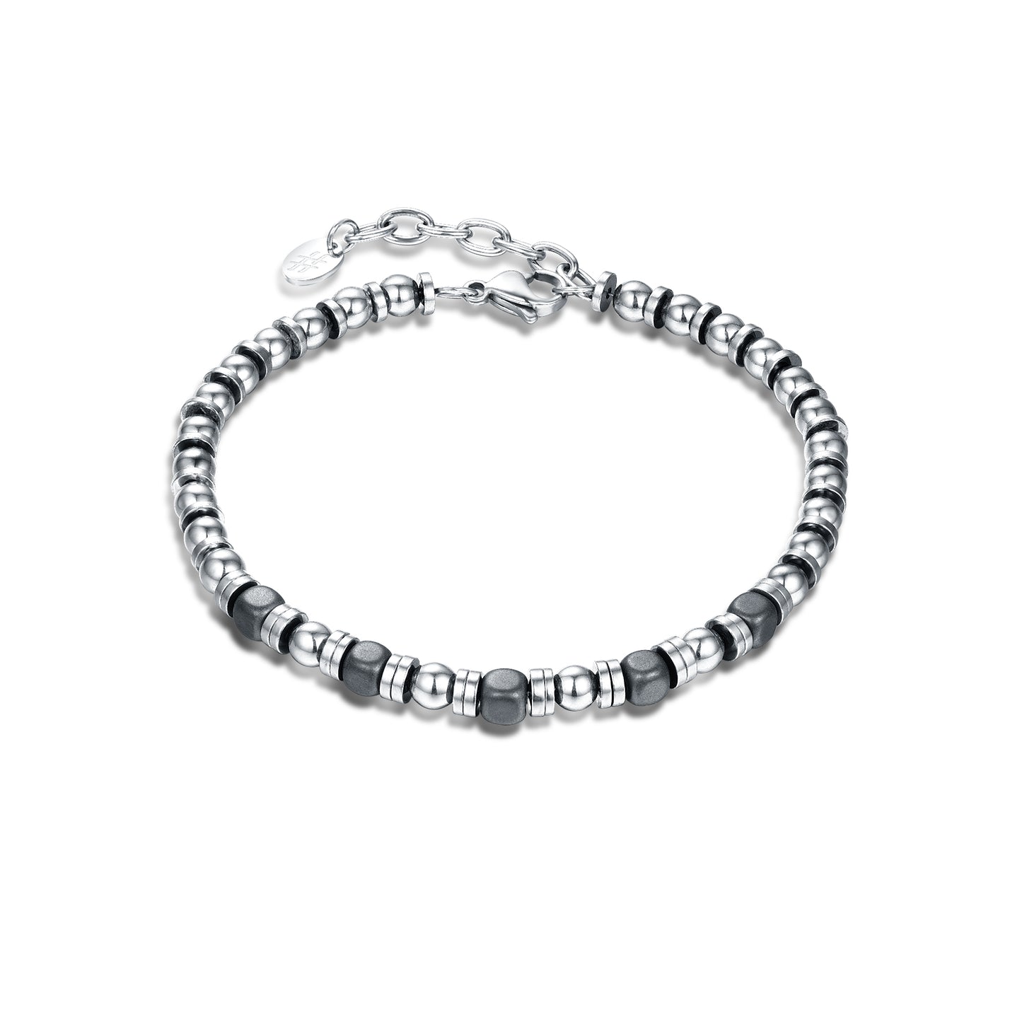 Bracciale Uomo Acciaio e Ematite