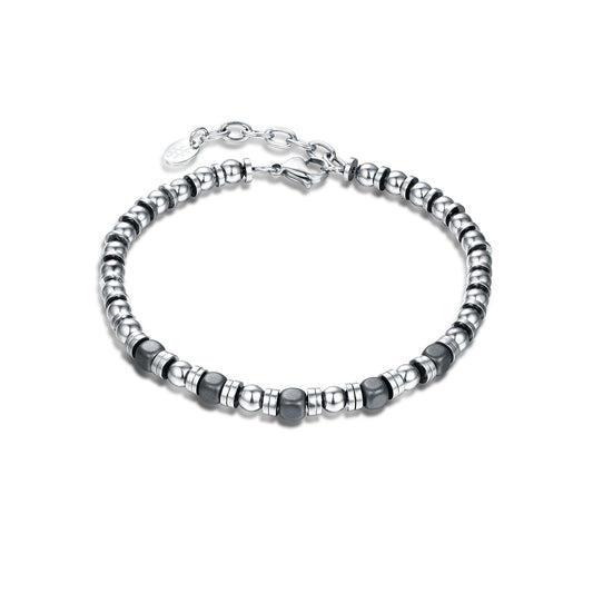 Bracciale Uomo Acciaio e Ematite