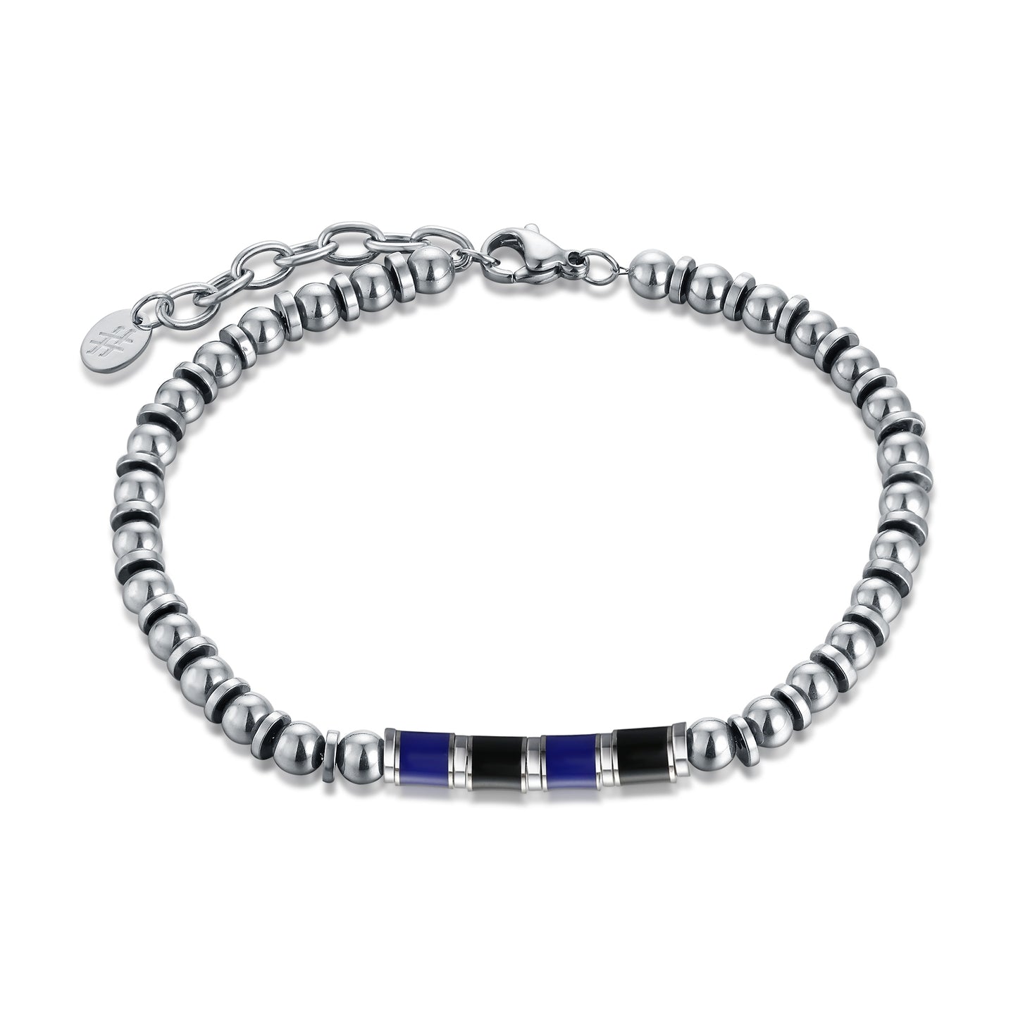 Bracciale Nero Azzurro Misura Uomo