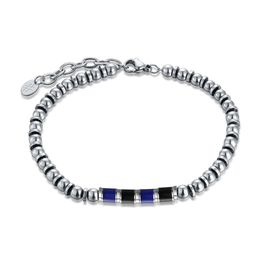 Bracciale Nero Azzurro Misura Uomo