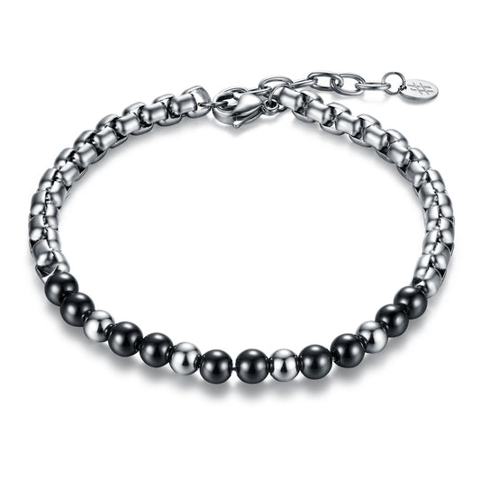 Bracciale Catena Rolò ed Ematite