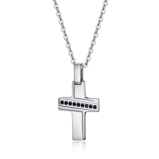 Collana con Mini Croce e Cristalli
