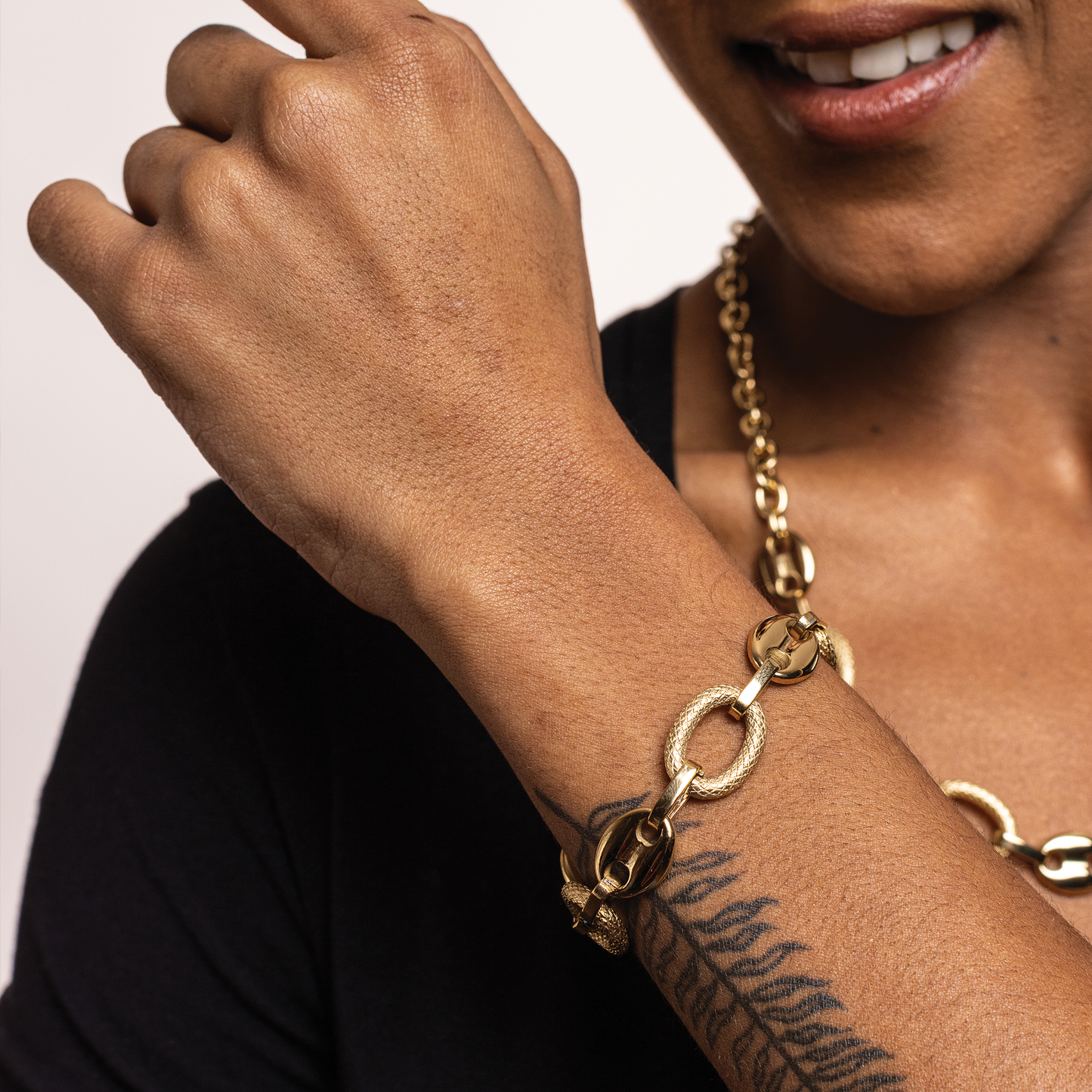 BRACCIALE CHICCO DI CAFFE’ PVD ORO