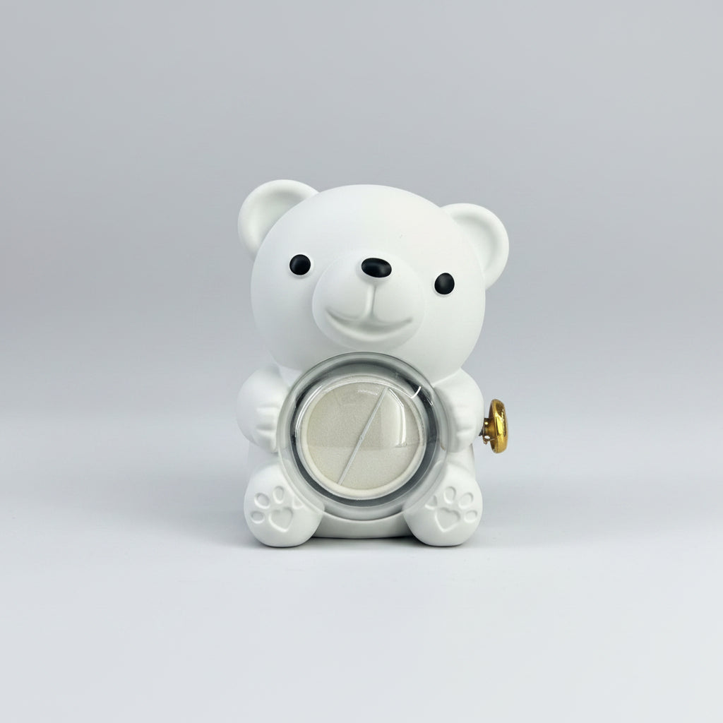 ✨ Magic White Bear – Scrigno d’Amore Girevole (Small)