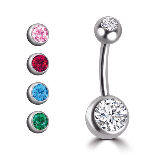 Piercing Belly Button Ring Sfere Cristallo