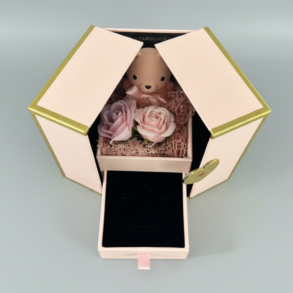 🐻 Teddy Rose Box – Scrigno Rosa con Sorpresa