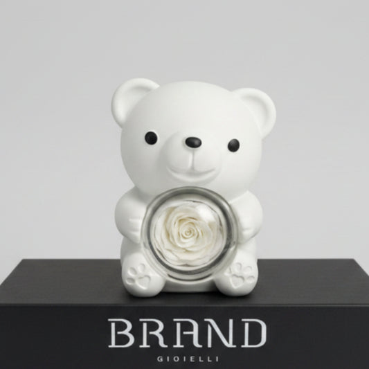 ✨ Magic White Bear – Scrigno d’Amore Girevole (Small)
