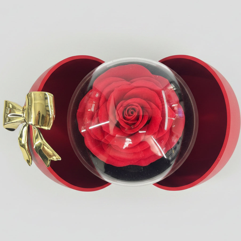 🌹Glow Ball – Portagioie Fiocco Elegance Rosso