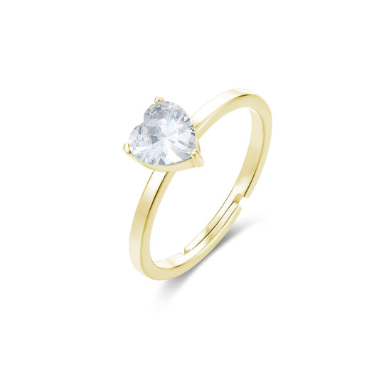 Anello con Cristallo a Cuore