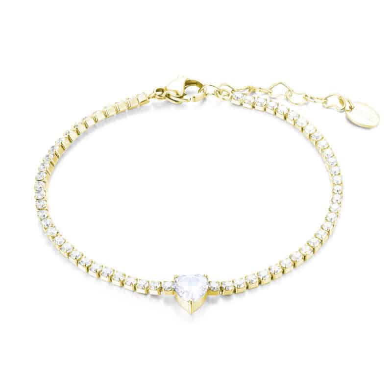 Bracciale Tennis con Cristallo a Cuore