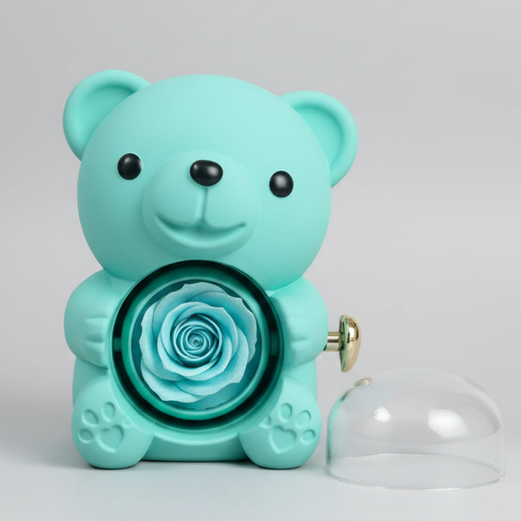 ✨Magic Turquoise Bear – Scrigno d’Amore Girevole (Small)