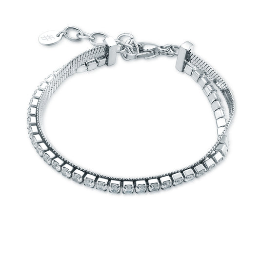 Bracciale Tennis 3mm con catena sickle