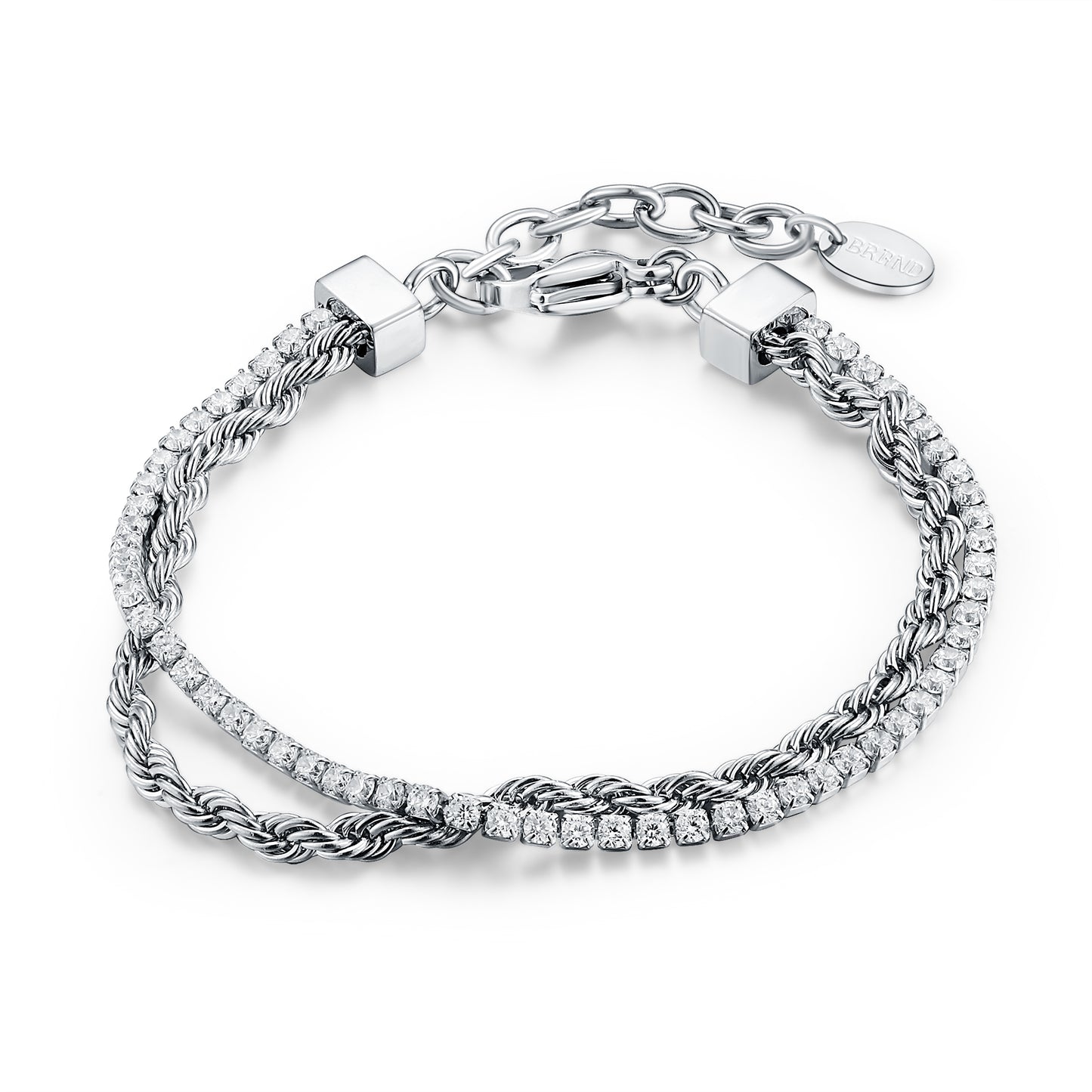 Bracciale Tennis 3mm con catena corda