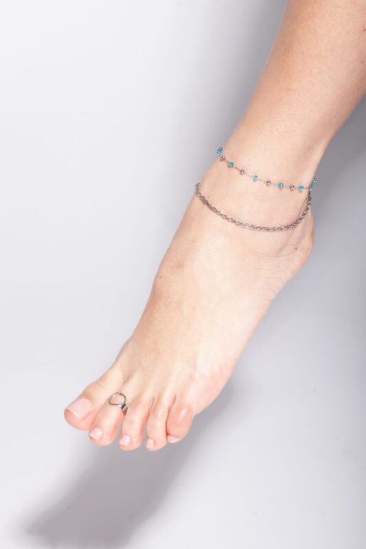 Cavigliera con Cristalli Turchesi ed Ematite