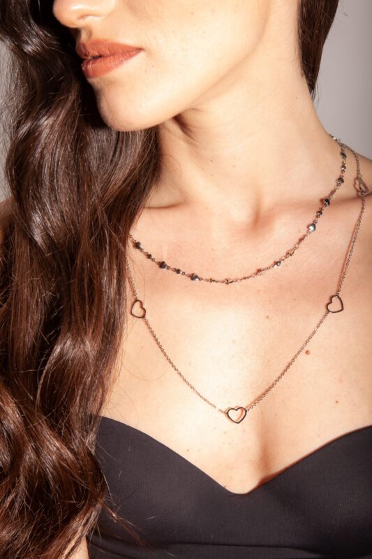 Collana Cuori Vuoti 80CM