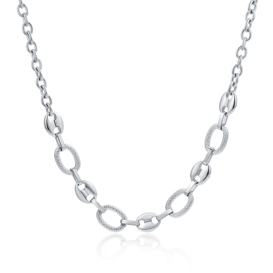 COLLANA CHICCO DI CAFFE’ ACCIAIO