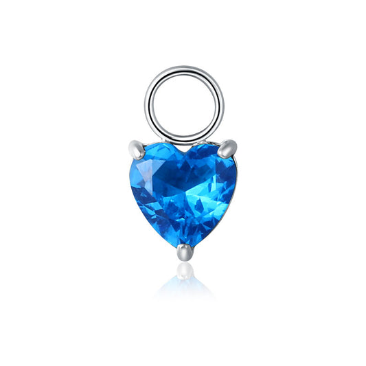 Charm Cristallo Cuore Blu