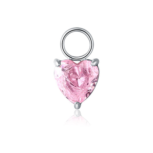 Charm Cristallo Cuore Rosa