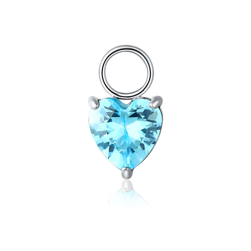 Charm Cristallo Cuore Azzurro